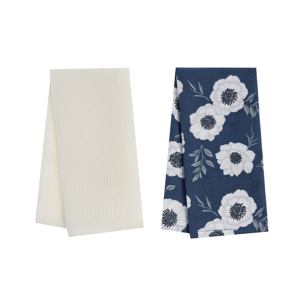 PROVANCE Нэви Комплект полотенец кухонных 2шт, 100% хлопок, 40х60см, синий, арт.№ 434-034