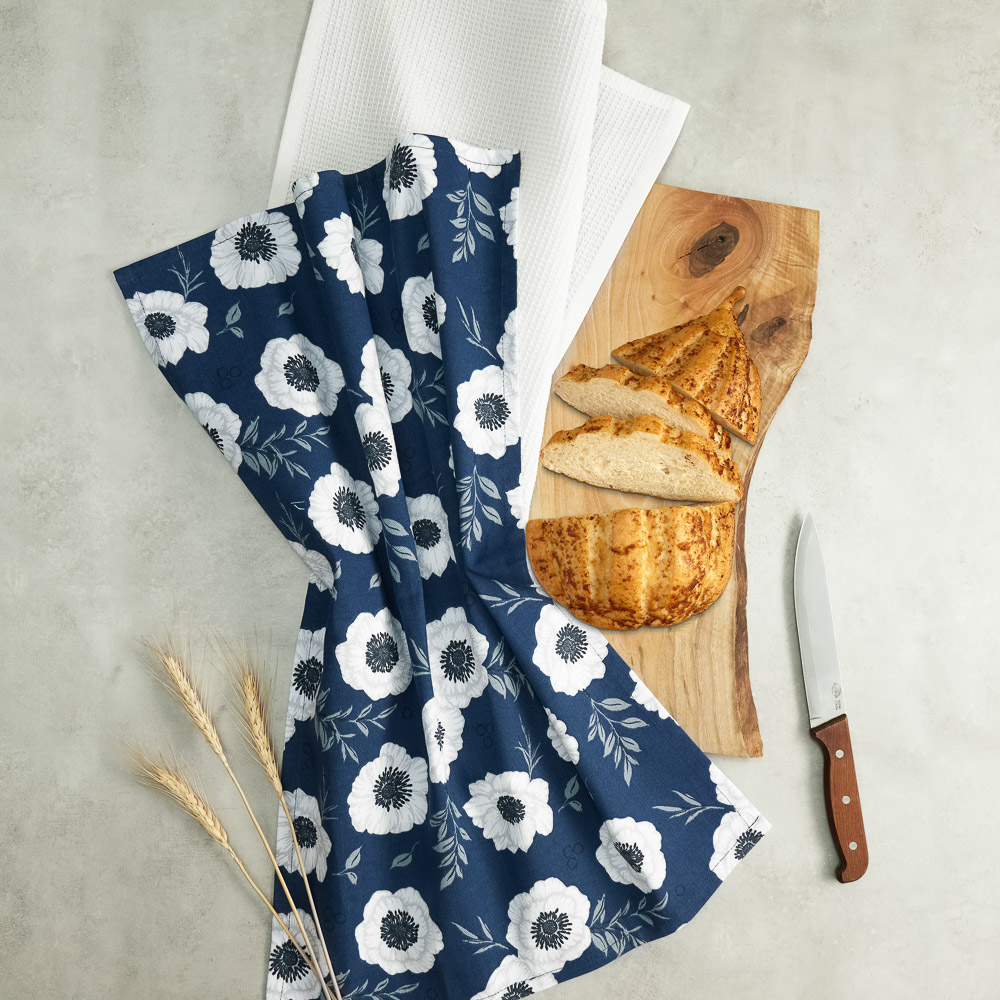 PROVANCE Нэви Комплект полотенец кухонных 2шт, 100% хлопок, 40х60см, синий, арт.№ 434-034