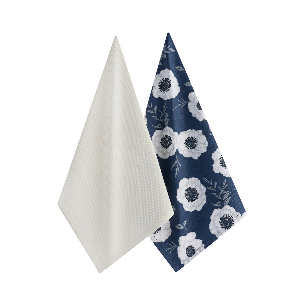 PROVANCE Нэви Комплект полотенец кухонных 2шт, 100% хлопок, 40х60см, синий, арт.№ 434-034