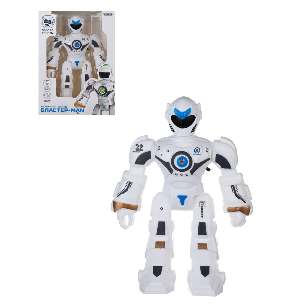 ИГРОЛЕНД Робот, свет, звук, пластик, 3хАG13, 15,5х6х20,8 см, арт.№ 296-123