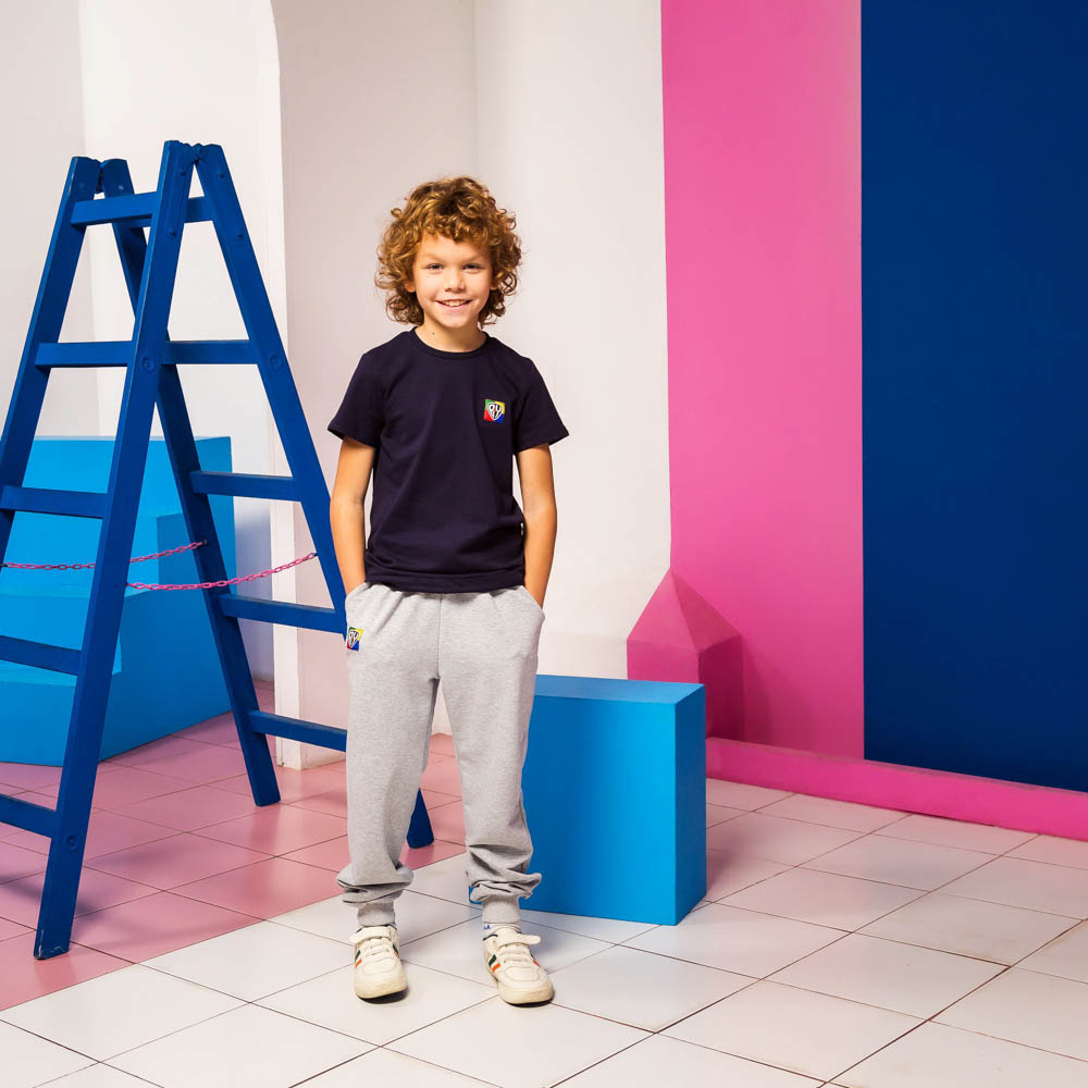 BY Basic Брюки детские, хлопок, цвет серый, размер 122, арт.№ 833-041