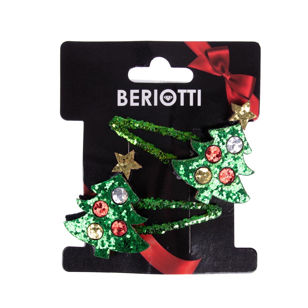BERIOTTI Клик-клак 2шт, 4,8см, сплав, фетр, 4 дизайна, НГ, арт.№ 321-309