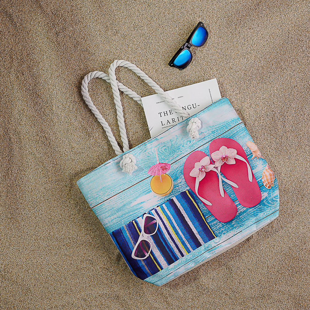 ЮL Сумка пляжная 50x35x15 см, 100% полиэстер, 3 дизайна, арт.№ 337-050