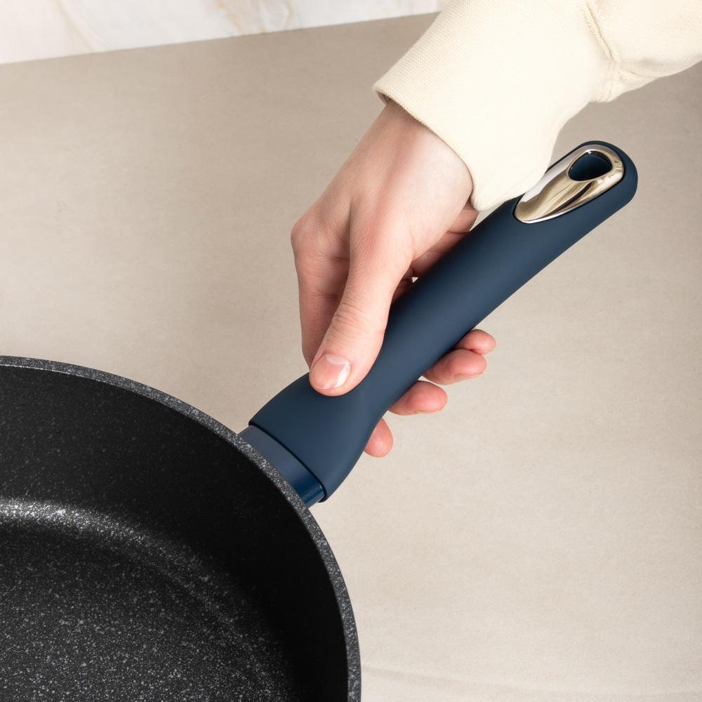 SATOSHI Ривьера Сковорода литая глубокая d28см, антипригарное покрытие мрамор, индукция, арт.№ 846-728