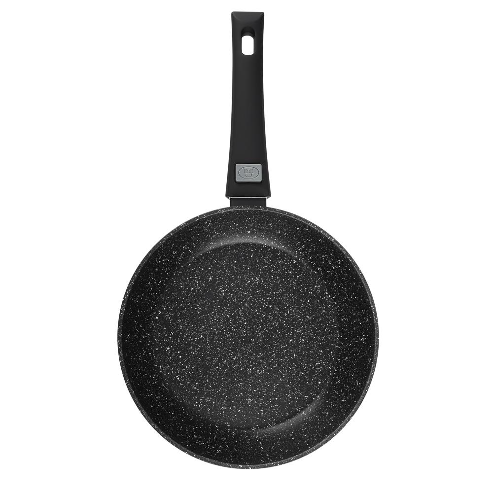 SATOSHI Оникс Сковорода литая d24см, антипригарное покрытие "мрамор", съемная ручка, индукция, арт.№ 846-729