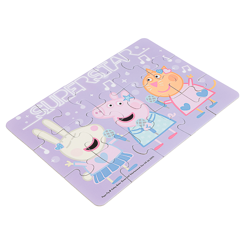 Свинка Пеппа Пазл Мини 15 элементов, 9x2,5x6,5 см, арт.№ 285-258