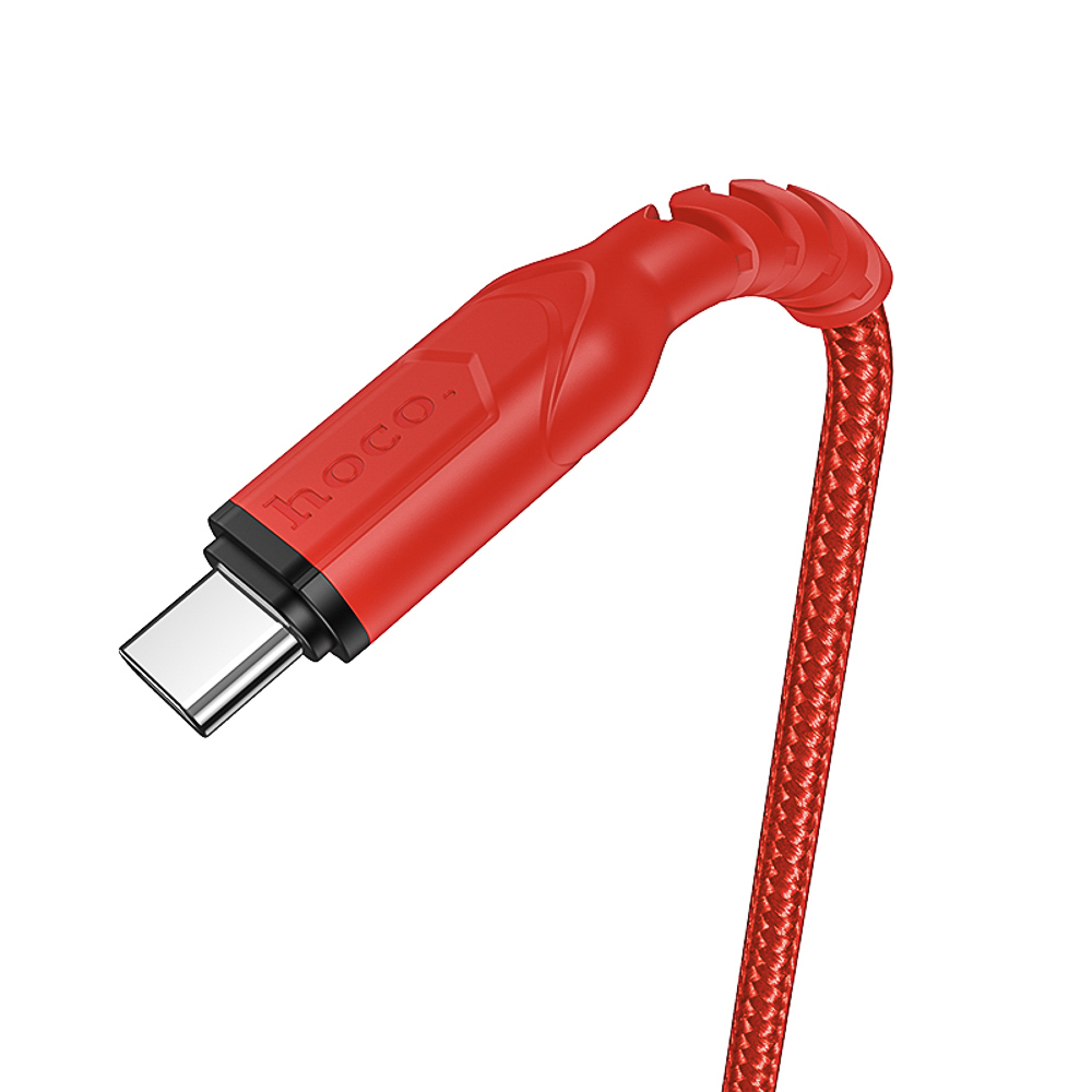 Кабель для зарядки USB(A)-Type C hoco. модель X59 Victory, 1 м, красный, арт.№ 931-585