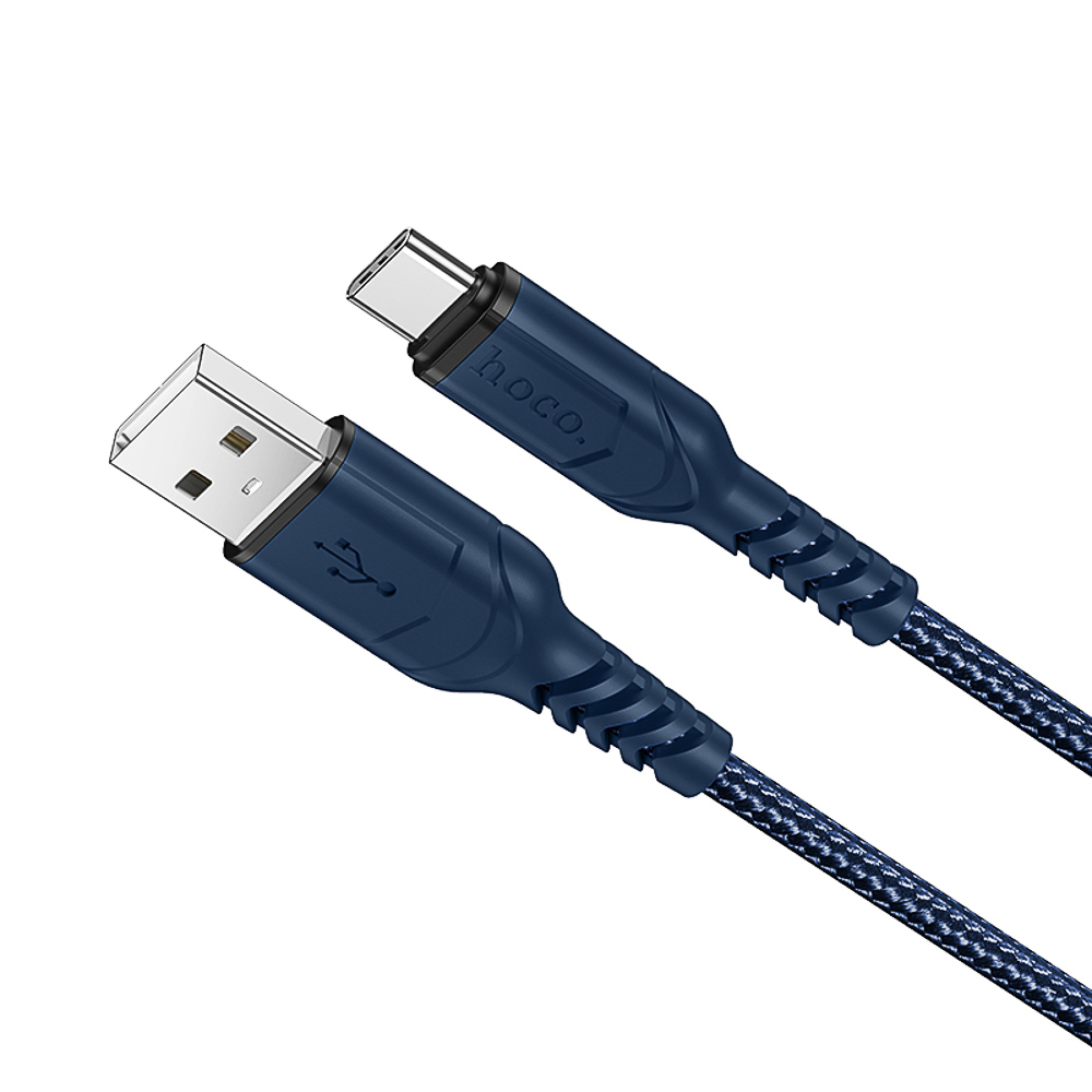 Кабель для зарядки USB(A)-Type C hoco. модель X59 Victory, 1 м, синий, арт.№ 931-586