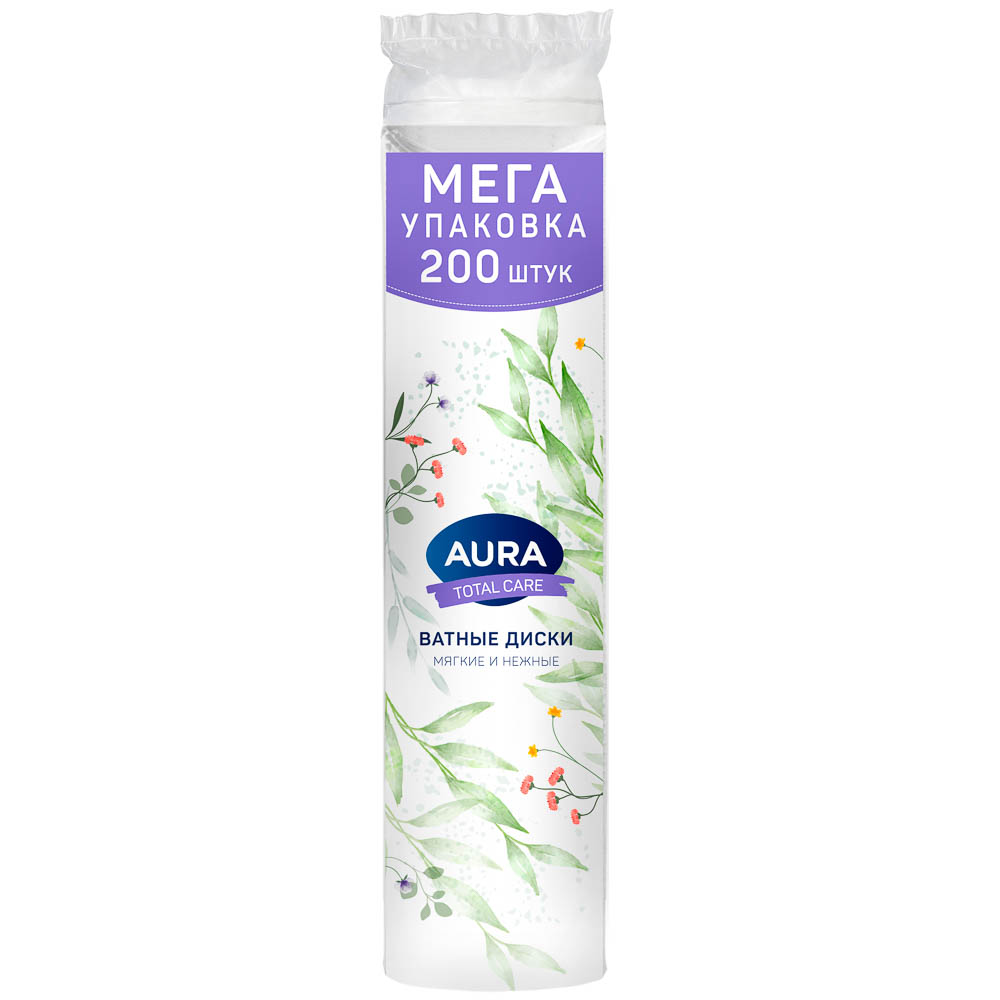 Ватные диски AURA TOTAL CARE, 200шт, арт.№ 914-067