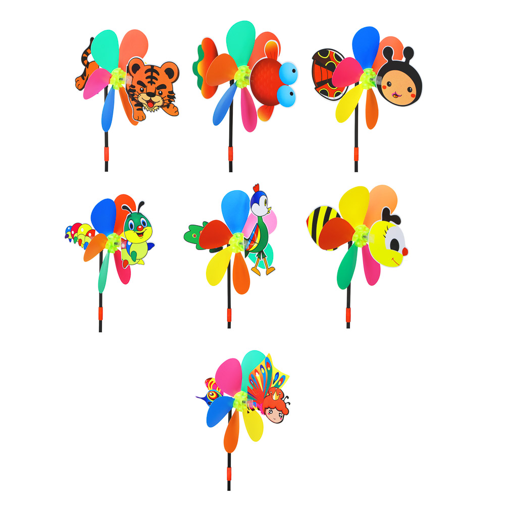 ИГРОЛЕНД Ветрячок детский "Животные", 49х24см, PVC, 2 дизайна, арт.№ 900-005