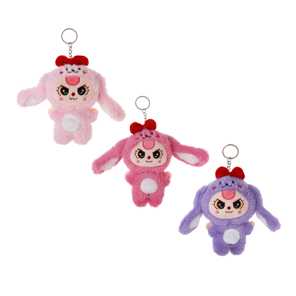 ИГРОЛЕНД Игрушка мягкая "Кроля с бантиком" 12 см, полиэстер, микс видов, арт.№ 264-507