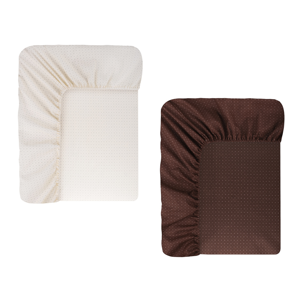 PROVANCE Мосс Простыня на резинке 180х200х20см, 100% хлопок, бязь, 2 дизайна, арт.№ 421-398