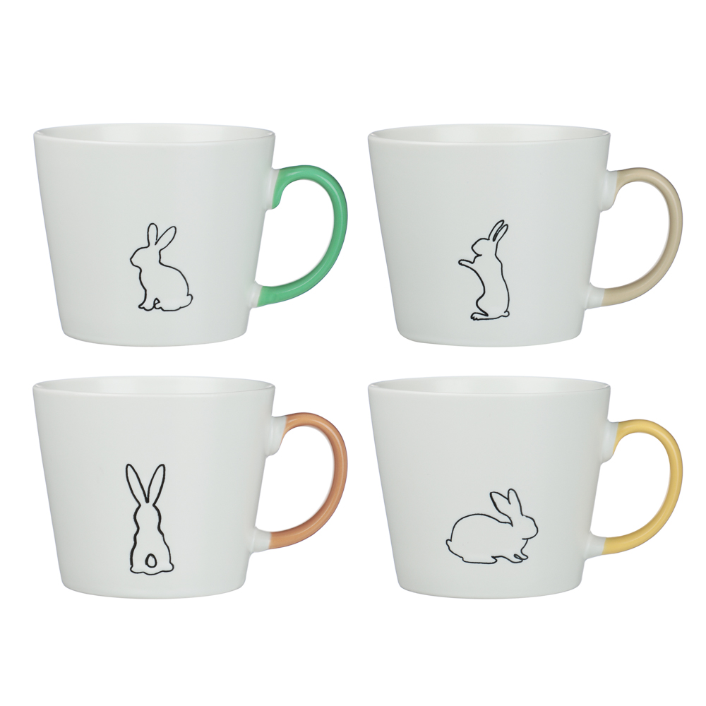 Кружка Рэббит тм MILLIMI, 390мл, 4 дизайна, фарфор, арт.№ 806-504