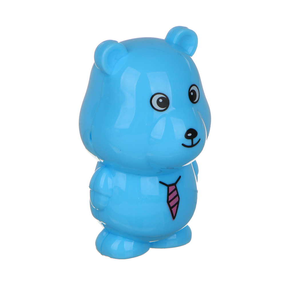 Точилка с контейнером в форме мишки и хомяка, 6,2х3,5 см, 1 отверстие, пластик, 8 диз., арт.№ 576-064