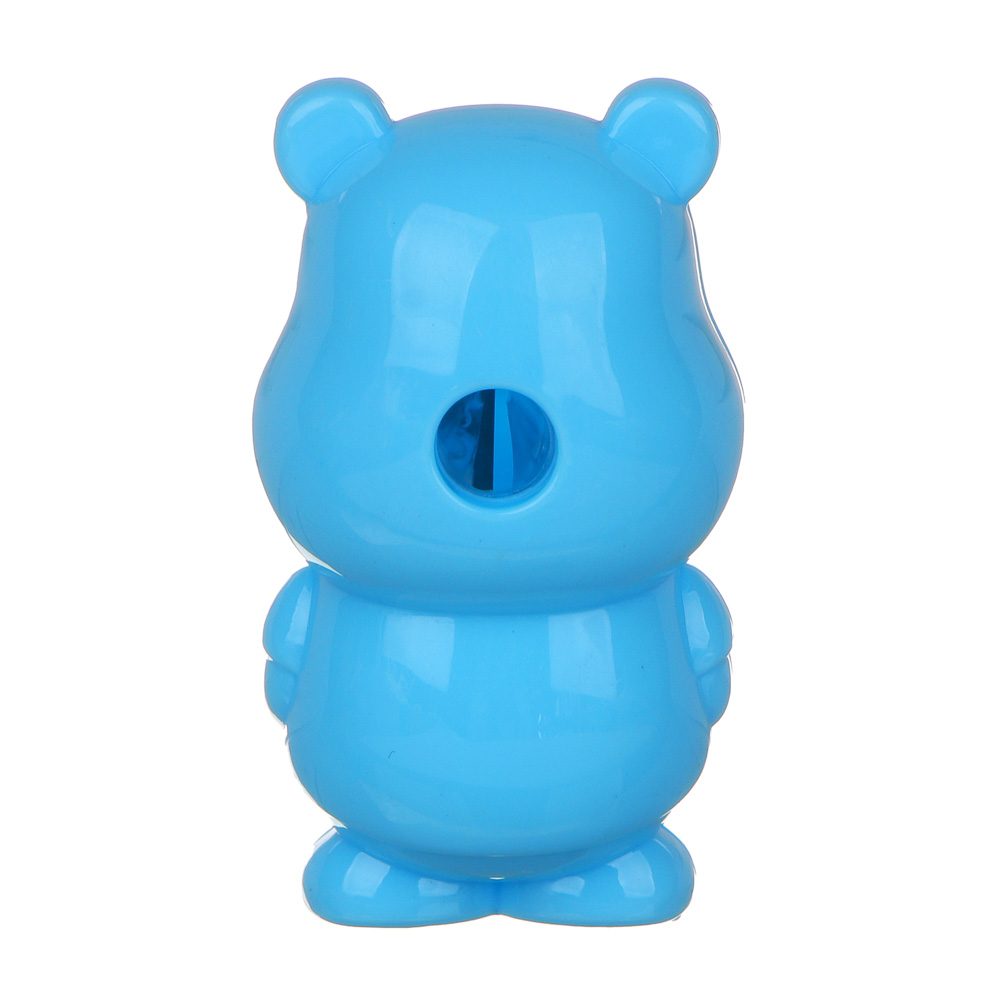 Точилка с контейнером в форме мишки и хомяка, 6,2х3,5 см, 1 отверстие, пластик, 8 диз., арт.№ 576-064