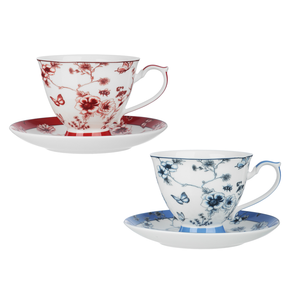 Набор чайный 4 пр., 220мл, MILLIMI, Дуэт, фарфор, арт.№ 802-514