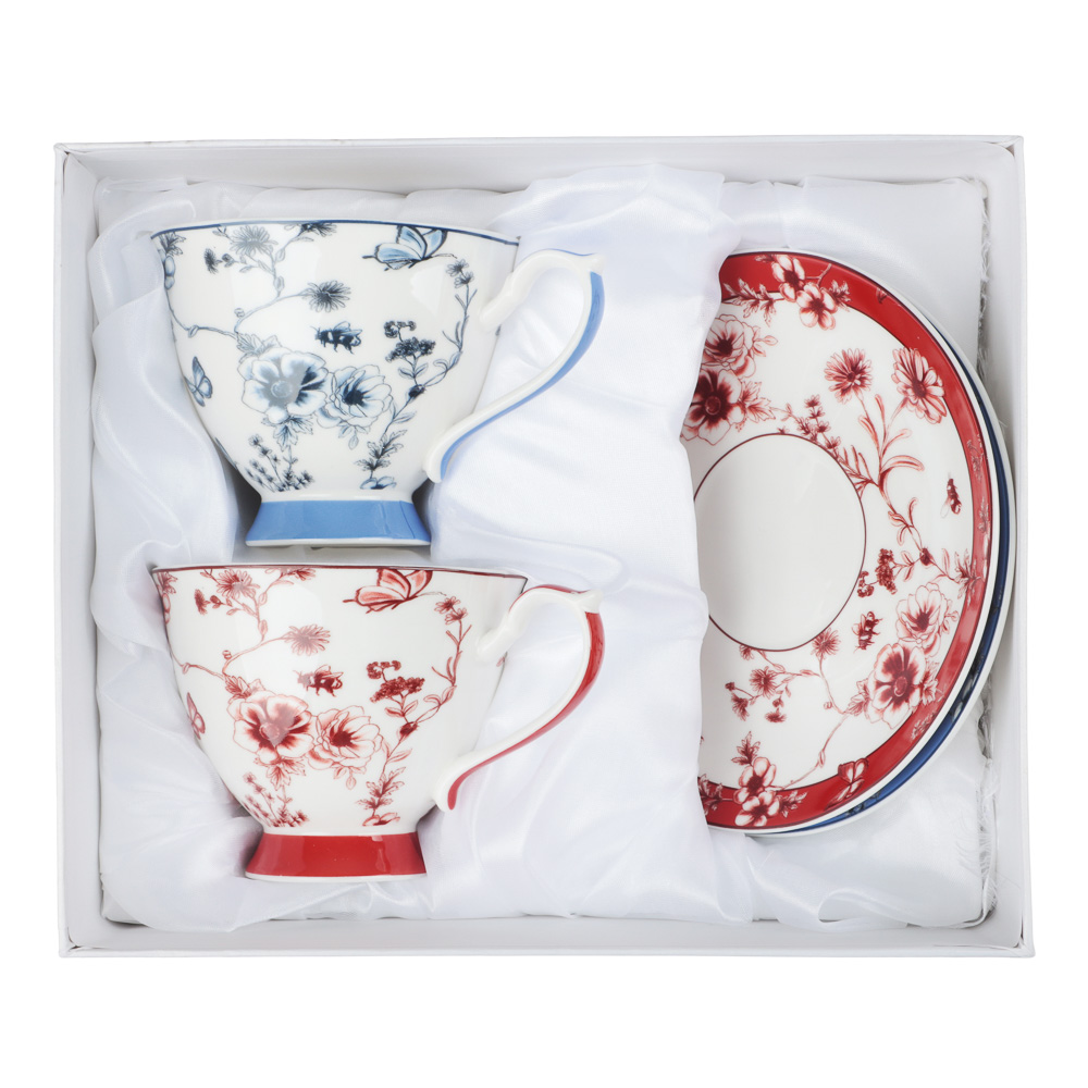 Набор чайный 4 пр., 220мл, MILLIMI, Дуэт, фарфор, арт.№ 802-514