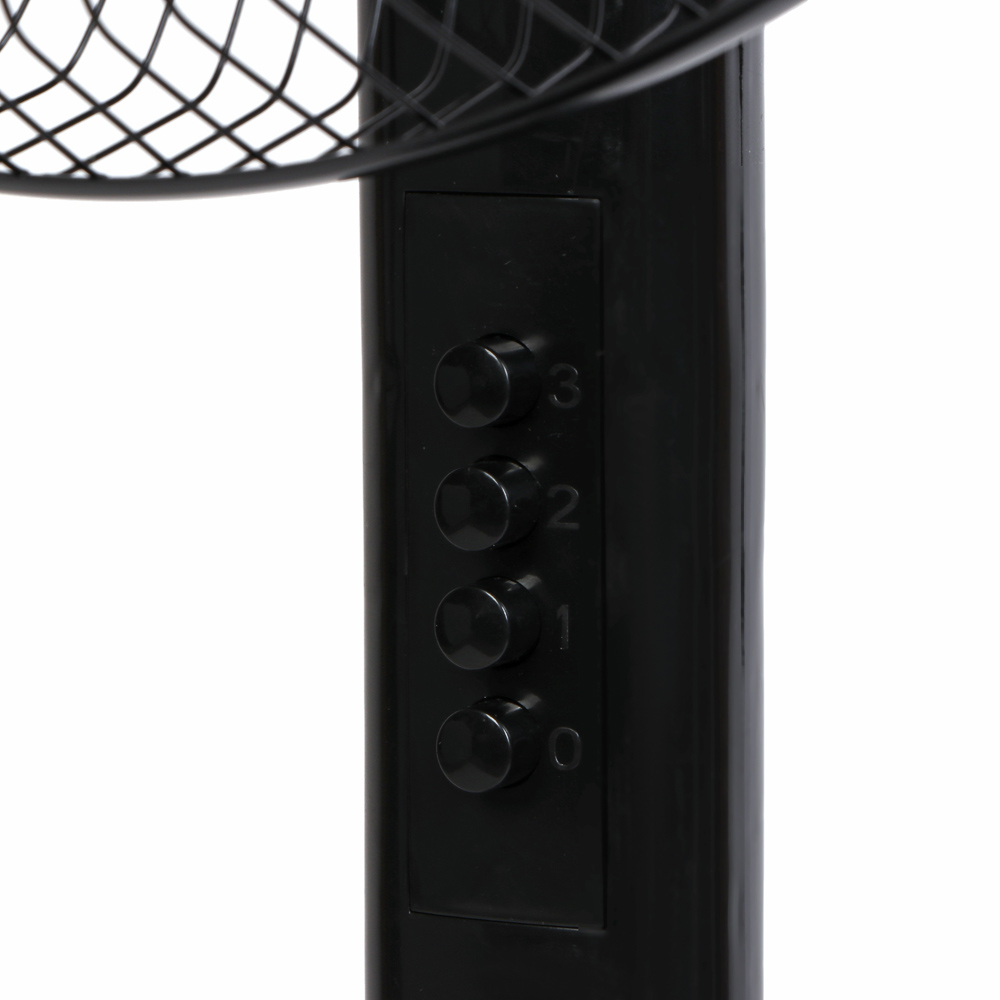 Вентилятор напольный тм LEBEN 45Вт, 3 скорости, диаметр 43см, 220в, черный, арт.№ 243-005