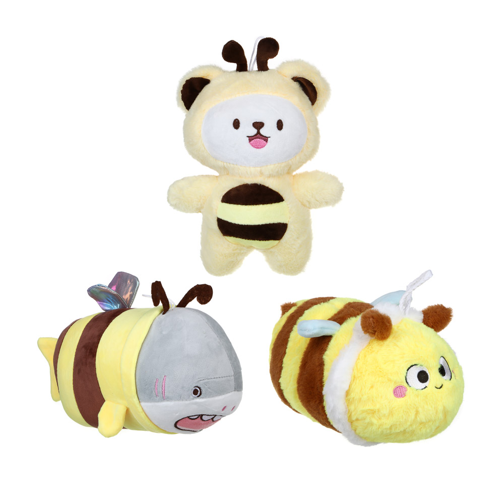 ИГРОЛЕНД Игрушка мягкая "Пчёлка", 20 см, полиэстер, 3 вида, арт.№ 264-427
