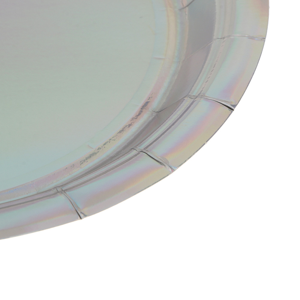 Fntastic Набор тарелок одноразовых, 6 шт, 18 см, голография, бумага, арт.№ 530-393