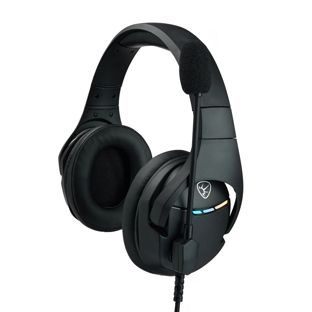 Наушники проводные с микрофоном игровые BY Dzingasa USB 3,2 м, VS7.1, настраиваемая RGB подсветка, арт.№ 410-090