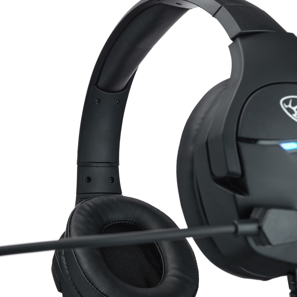 Наушники проводные с микрофоном игровые BY Dzingasa USB 3,2 м, VS7.1, настраиваемая RGB подсветка, арт.№ 410-090