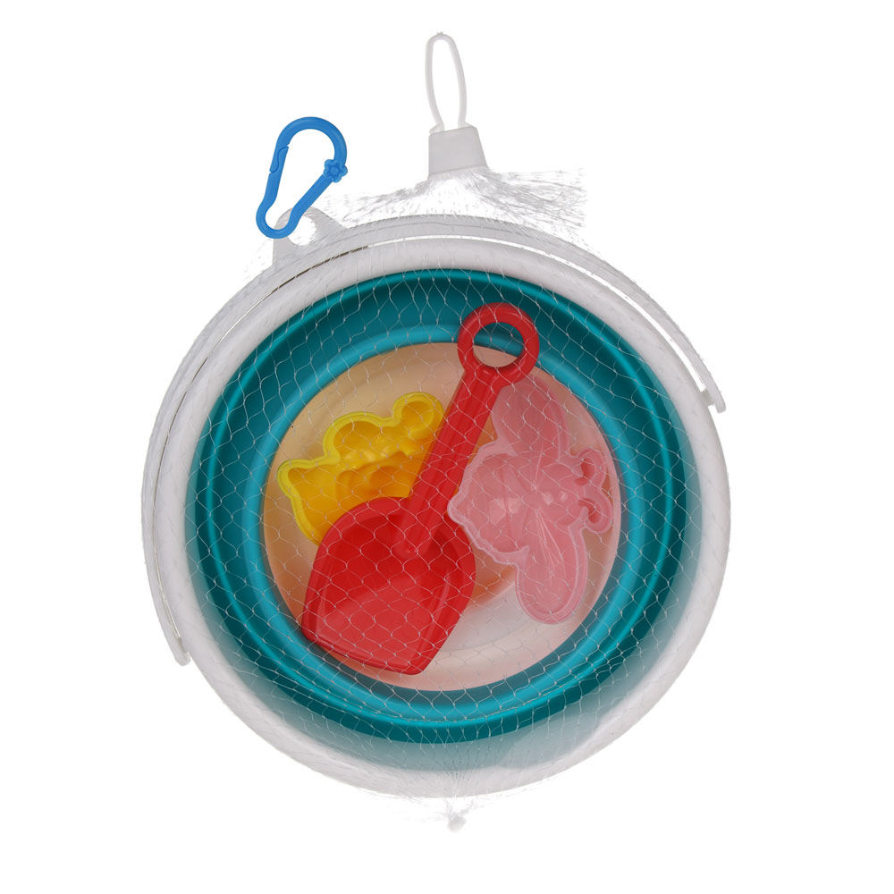 Набор садовых инструментов, "Песочница", ИГРОЛЕНД, 2литра, 5 предм, 20,5х12 см, PP, TPE, 3 дизайна, арт.№ 187-105