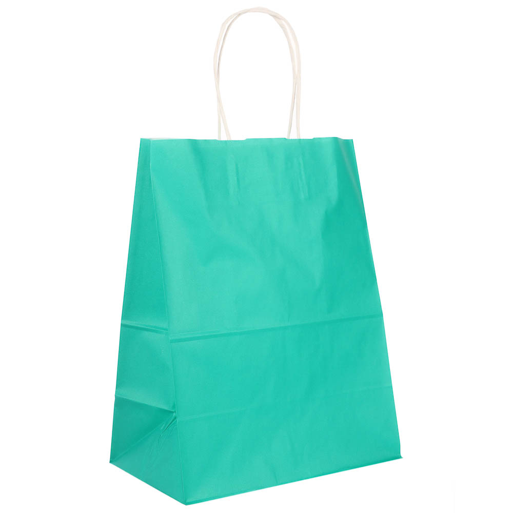 Пакет подарочный с кручеными ручками L 24x14x30см, 2 цвета: розовый/зеленый в асс, арт.№ 507-505