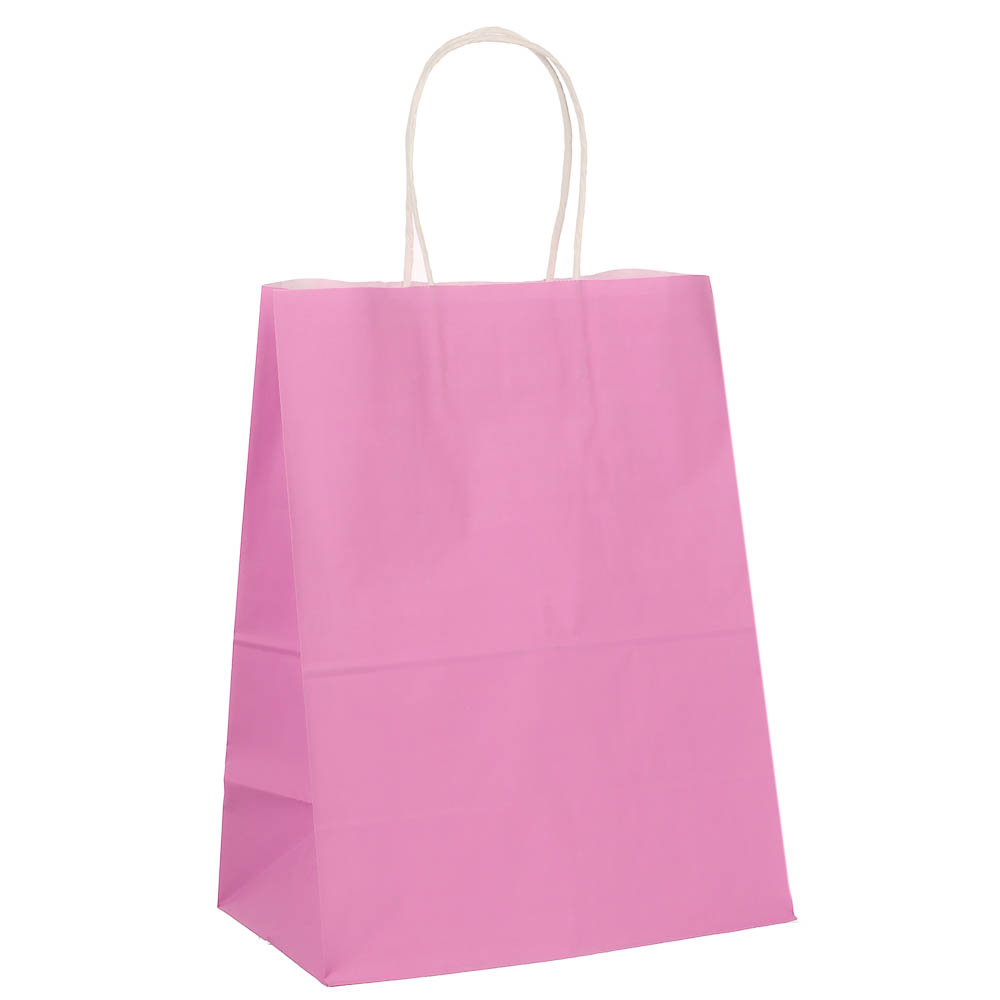 Пакет подарочный с кручеными ручками L 24x14x30см, 2 цвета: розовый/зеленый в асс, арт.№ 507-505