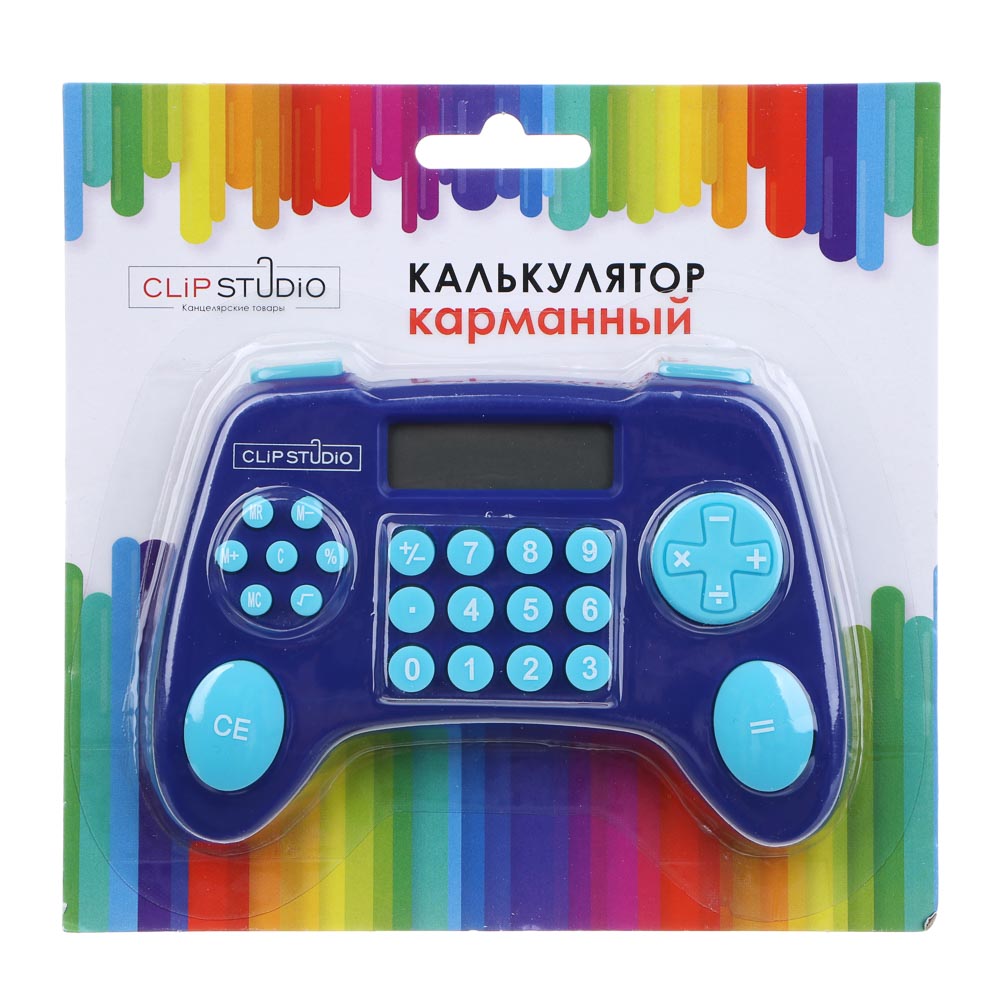 ClipStudio Калькулятор карманный, в форме геймпэда, 11,5x8x1,8см, 1xLR44, блистер, арт.№ 580-204