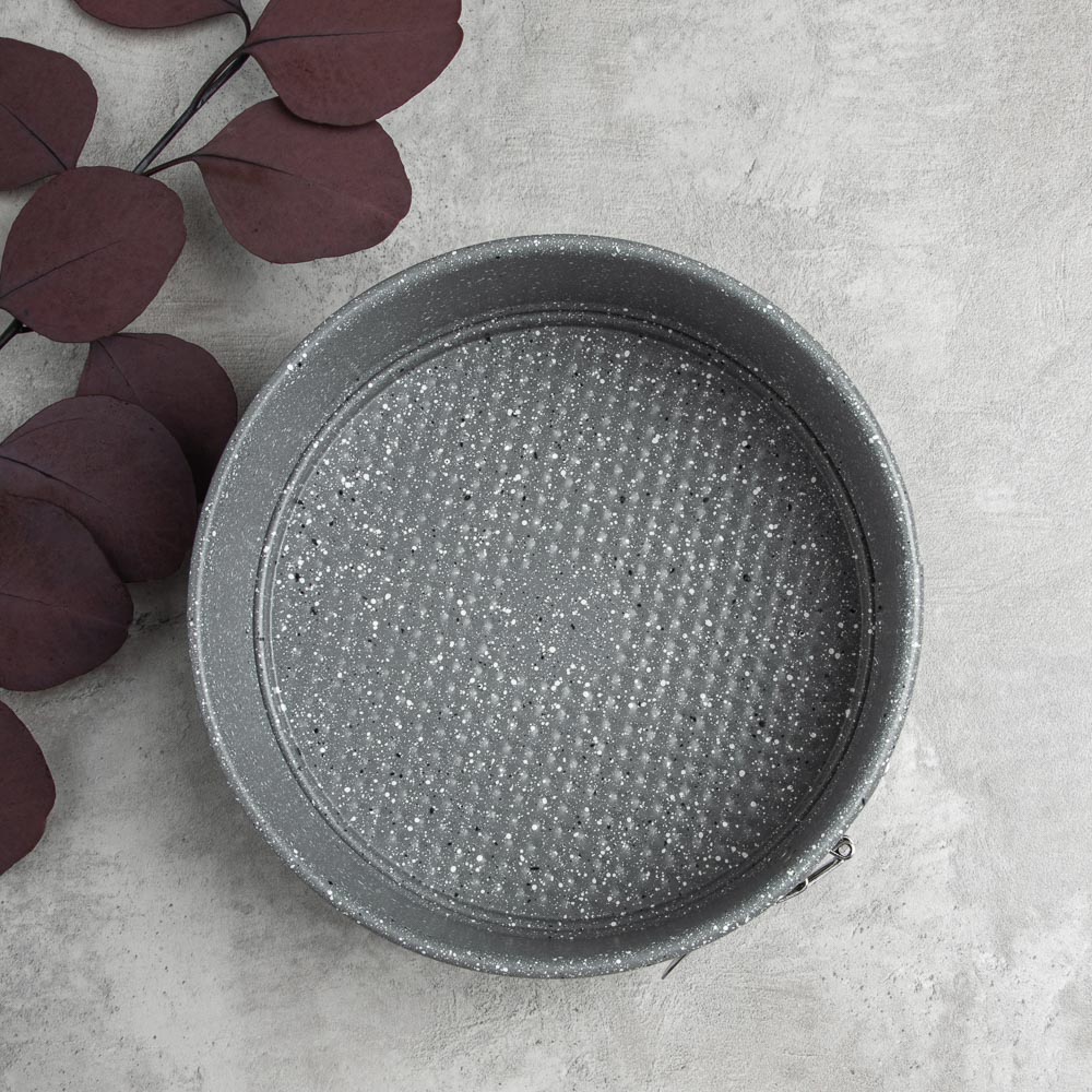 SATOSHI Буко Форма для выпечки круглая разъемная, угл.сталь, 24х6,5см, антиприг. покрытие "Мрамор", арт.№ 849-190