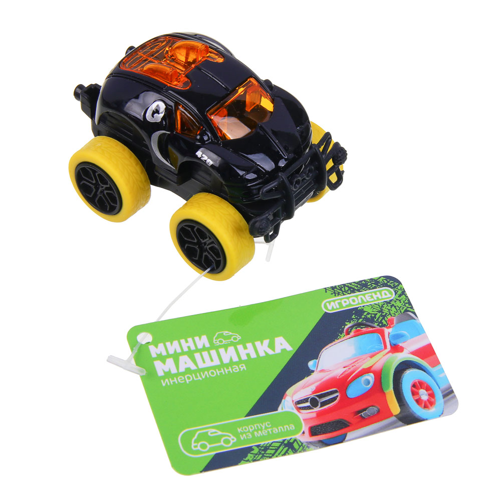 ИГРОЛЕНД Инерционная мини машинка, металл, ABS+PS+PP+TPR, 6х4,5х4 см, 8 диз., арт.№ 292-404