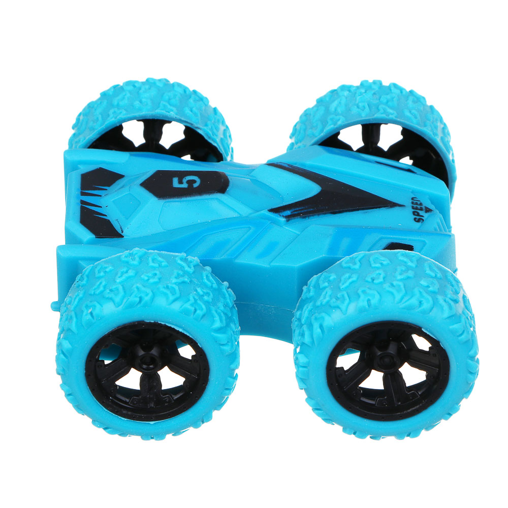 ИГРОЛЕНД Машинка "Трюкач", разворот, инерция, ABS, TRP, металл, 8х3,6х7,5 см, 4 дизайна, арт.№ 292-407