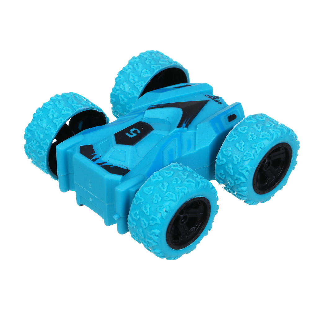 ИГРОЛЕНД Машинка "Трюкач", разворот, инерция, ABS, TRP, металл, 8х3,6х7,5 см, 4 дизайна, арт.№ 292-407