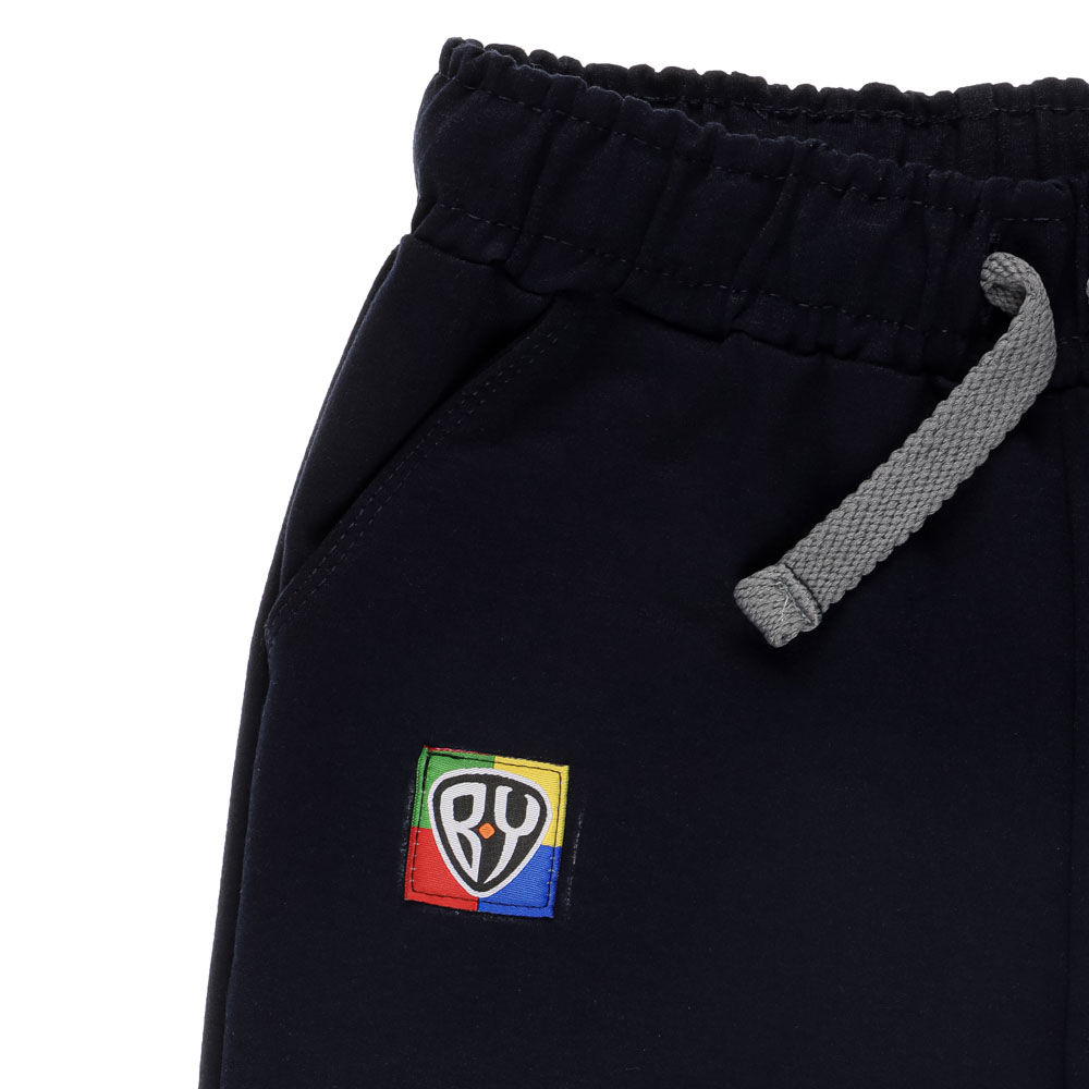 BY Basic Брюки детские, хлопок, цвет темно-синий, размер 140, арт.№ 833-290