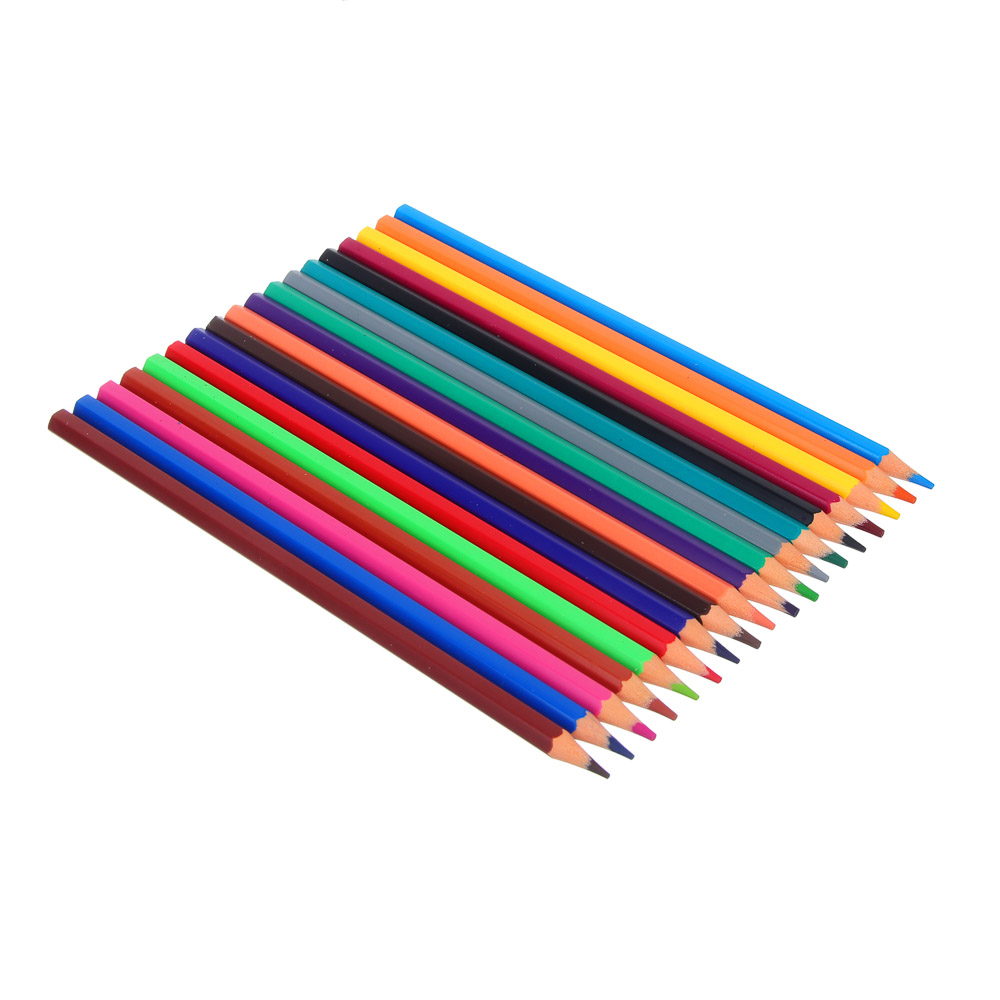Карандаши пластиковые шестигранные, 12 цв., "Карбон/Базис", заточенные, цветная коробка, арт.№ 524-320