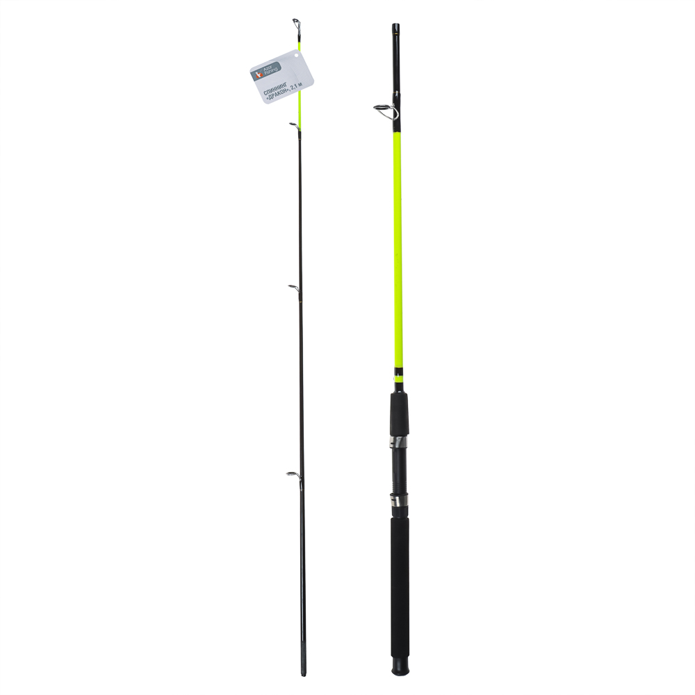 Спиннинг "Дракон" тм AZOR FISHING, штекерный, файбергласс, 2,1м, тест 10-30гр., арт.№ 149-124