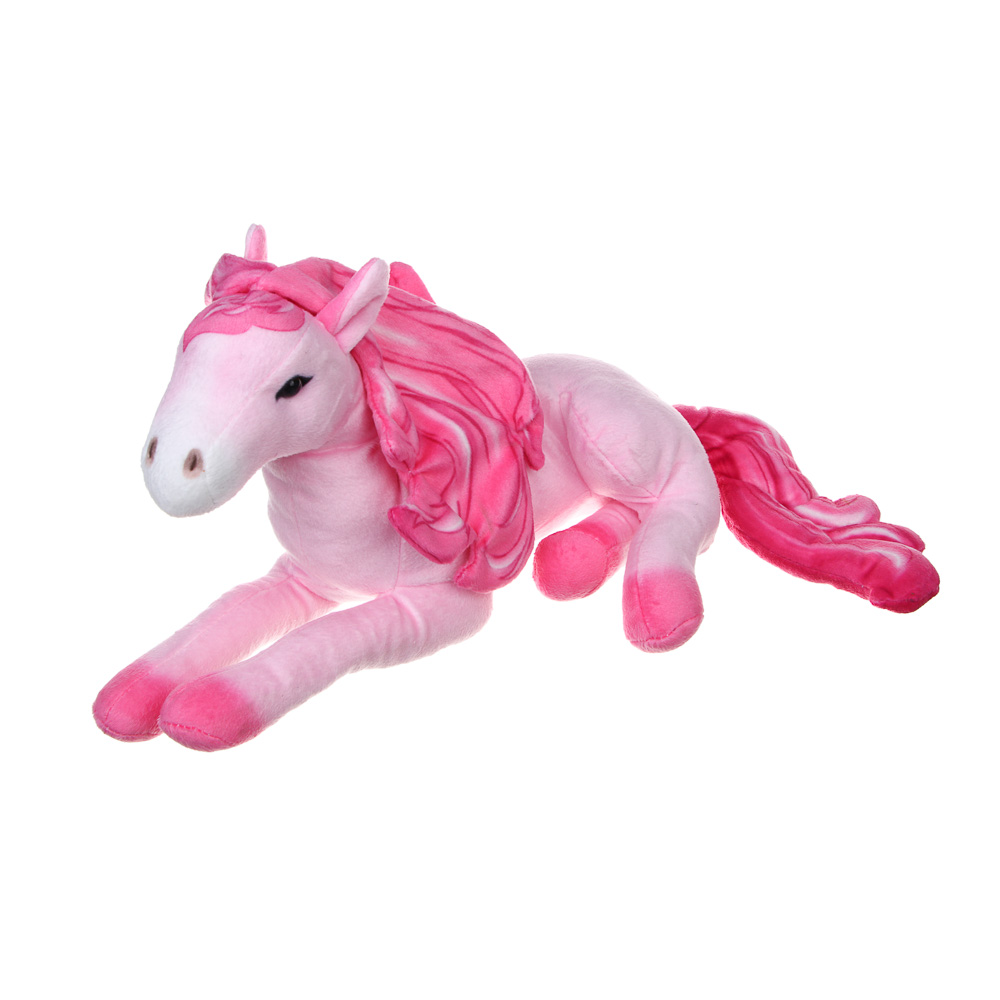 СНОУ БУМ Мягкий сувенир Лошадка розовая 20x30x10 см, полиэстер, арт.№ 394-569