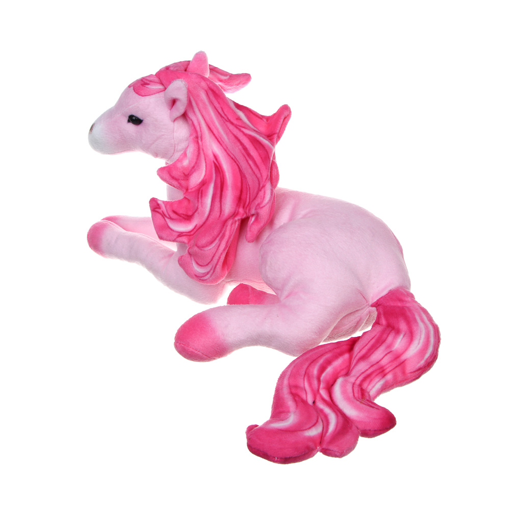 СНОУ БУМ Мягкий сувенир Лошадка розовая 20x30x10 см, полиэстер, арт.№ 394-569