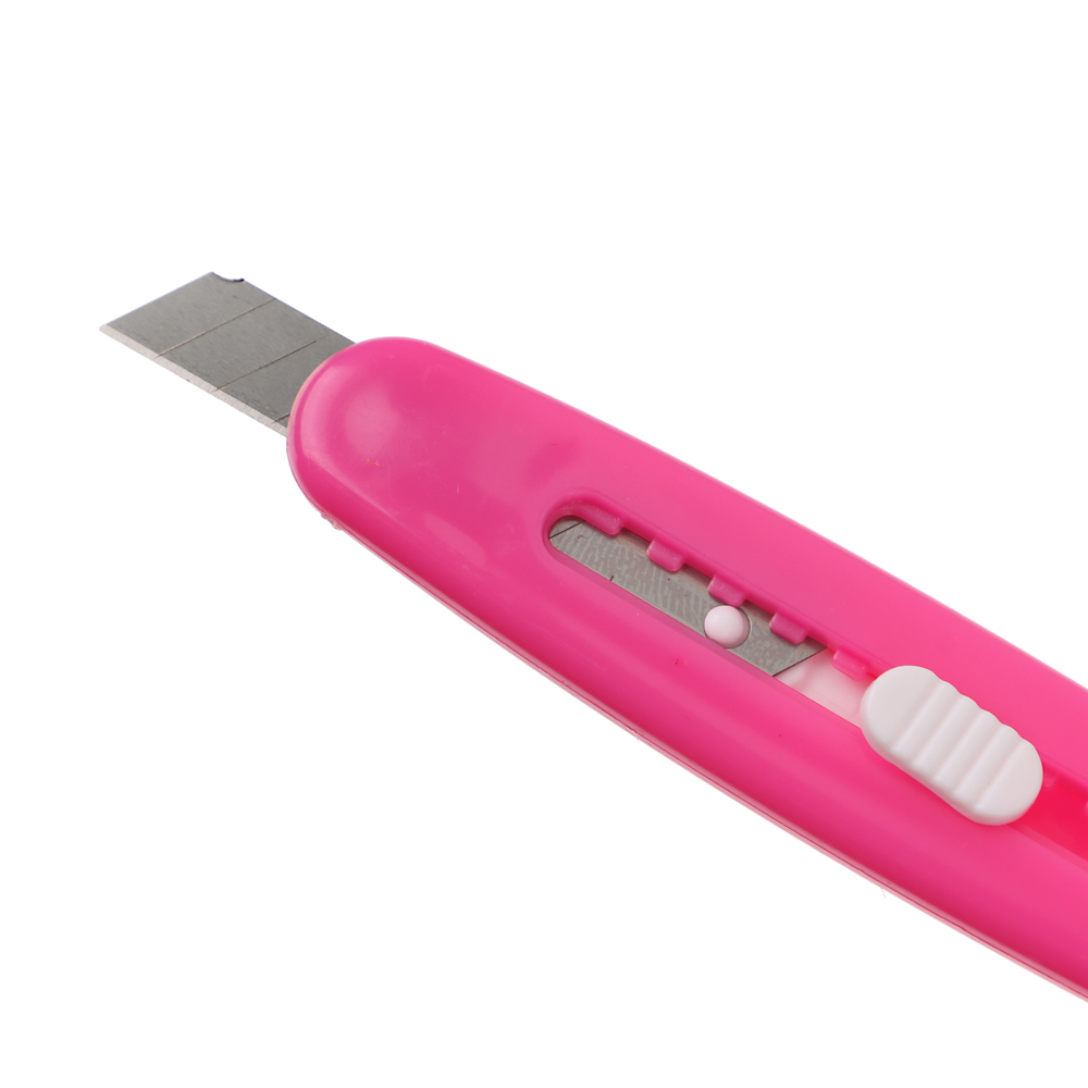 Нож канцелярский ClipStudio малый, лезвие до 9мм, пластик 9см, 3 цвета, в пакете, арт.№ 589-004