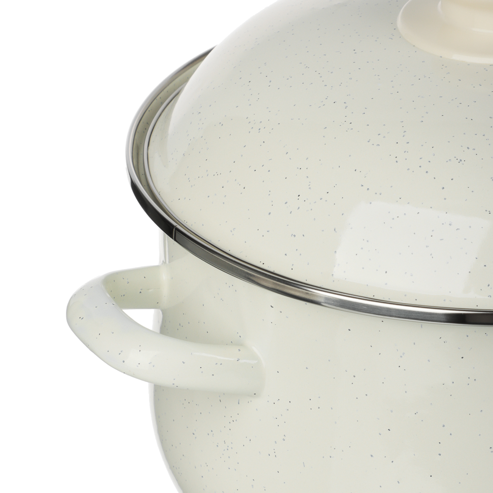 Кастрюля эмалированная VETTA Айвори, 24см, 5л, индукция, арт.№ 894-568