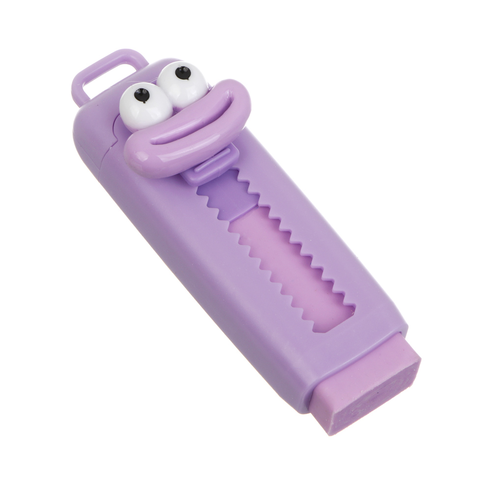 Ластик выдвижной "Мемы", 8,5х2,5см, ТПР, пластик, 4 вида, шоу-бокс, арт.№ 607-081