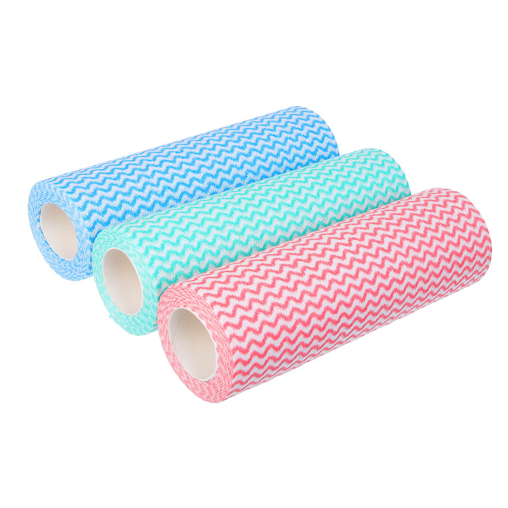 Салфетки для уборки тм VETTA, в рулоне, 50 шт, 25х30см, вискоза 35г/кв.м., 3 цвета, арт.№ 448-118