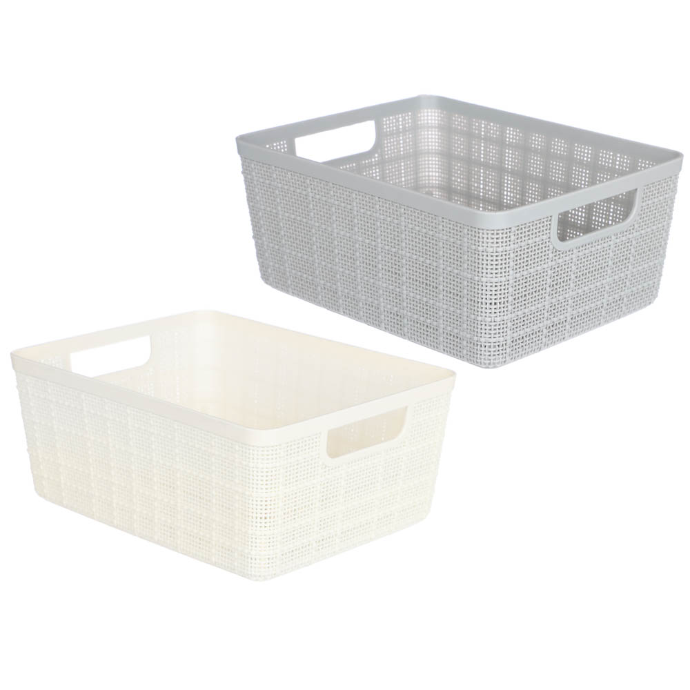 Корзина для хранения тм VETTA Киото, 24x18,5x10,3см, 2 цвета, арт.№ 414-147