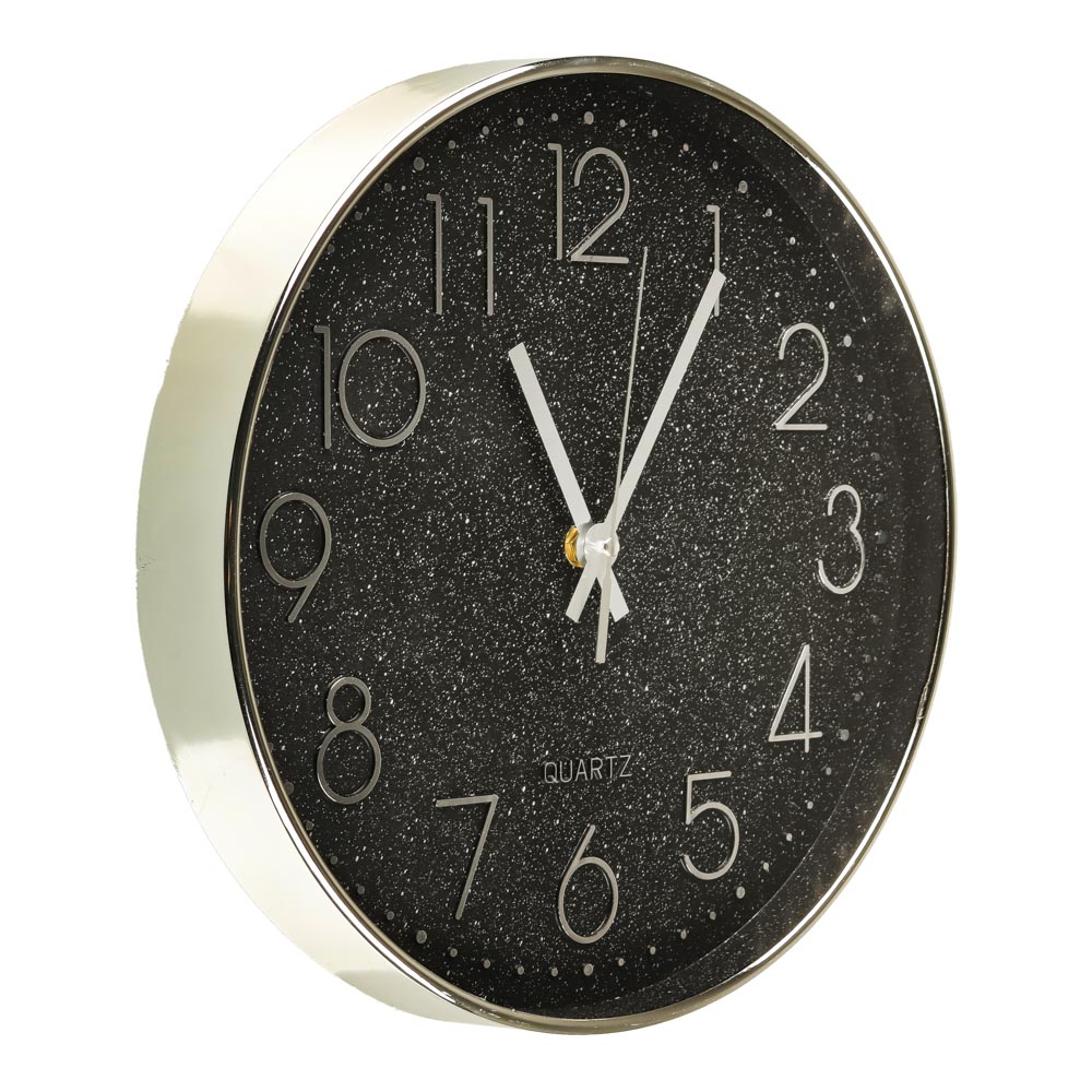 LADECOR CHRONO Часы настенные, 29,3x29,3x5 см, 1xAA, цвет черный космос, арт.№ 581-976