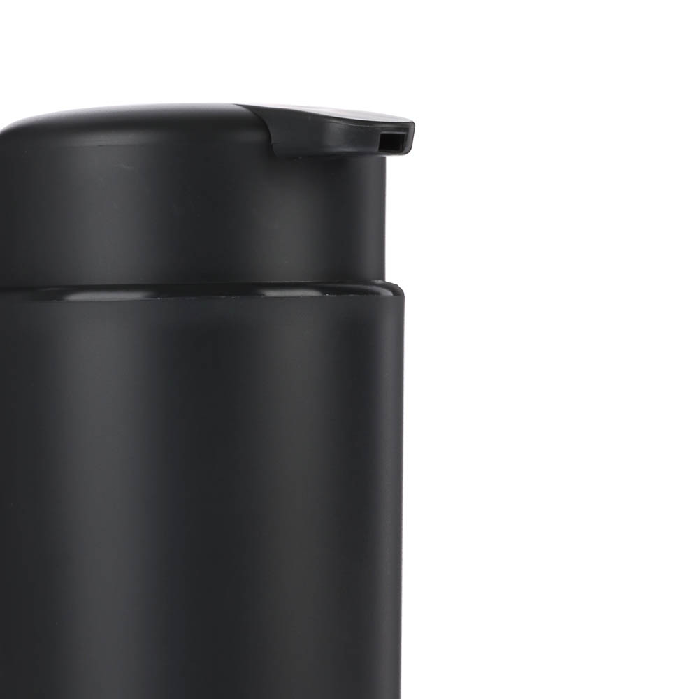 Диспенсер для жидкого мыла Flux, 250мл, черный графит, 7,5х7,5х14,5см, арт.№ 463-618