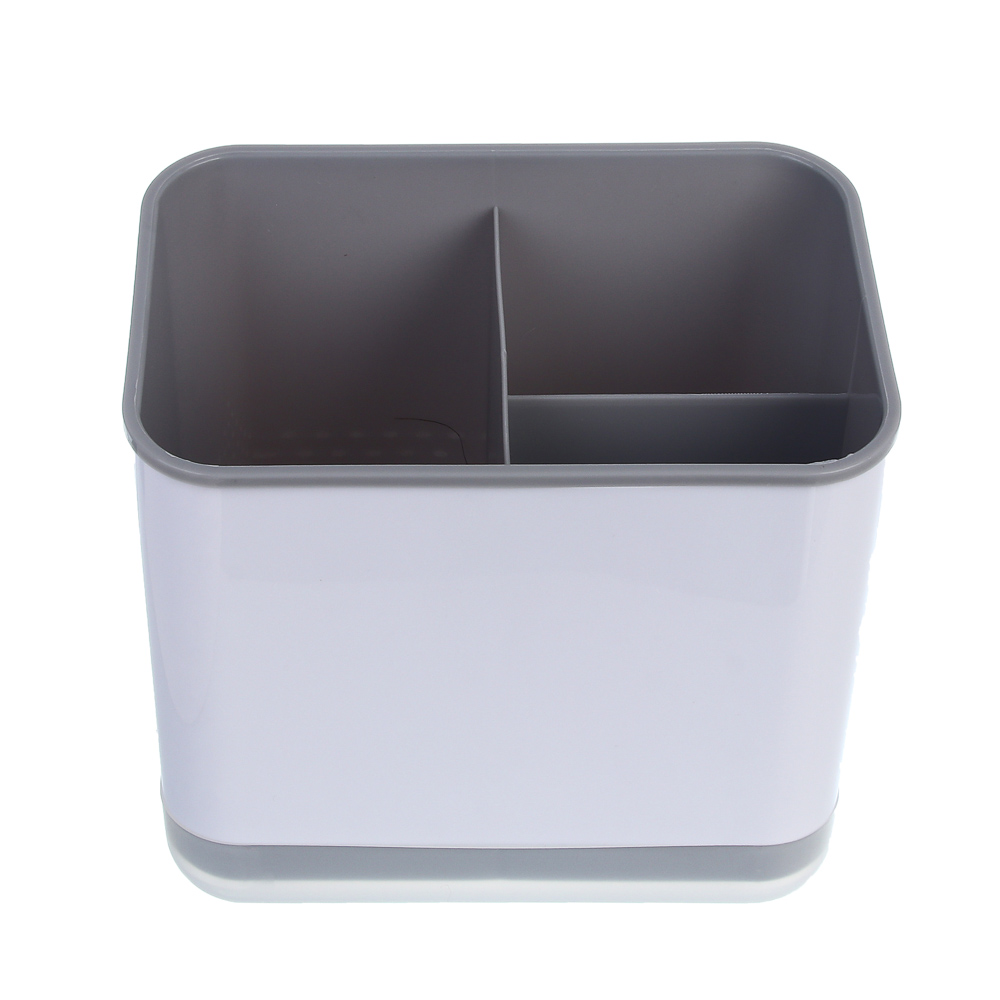 Подставка для столовых приборов тм VETTA, 14,9x10x13,5см, полипропилен, цвет белый, арт.№ 485-202