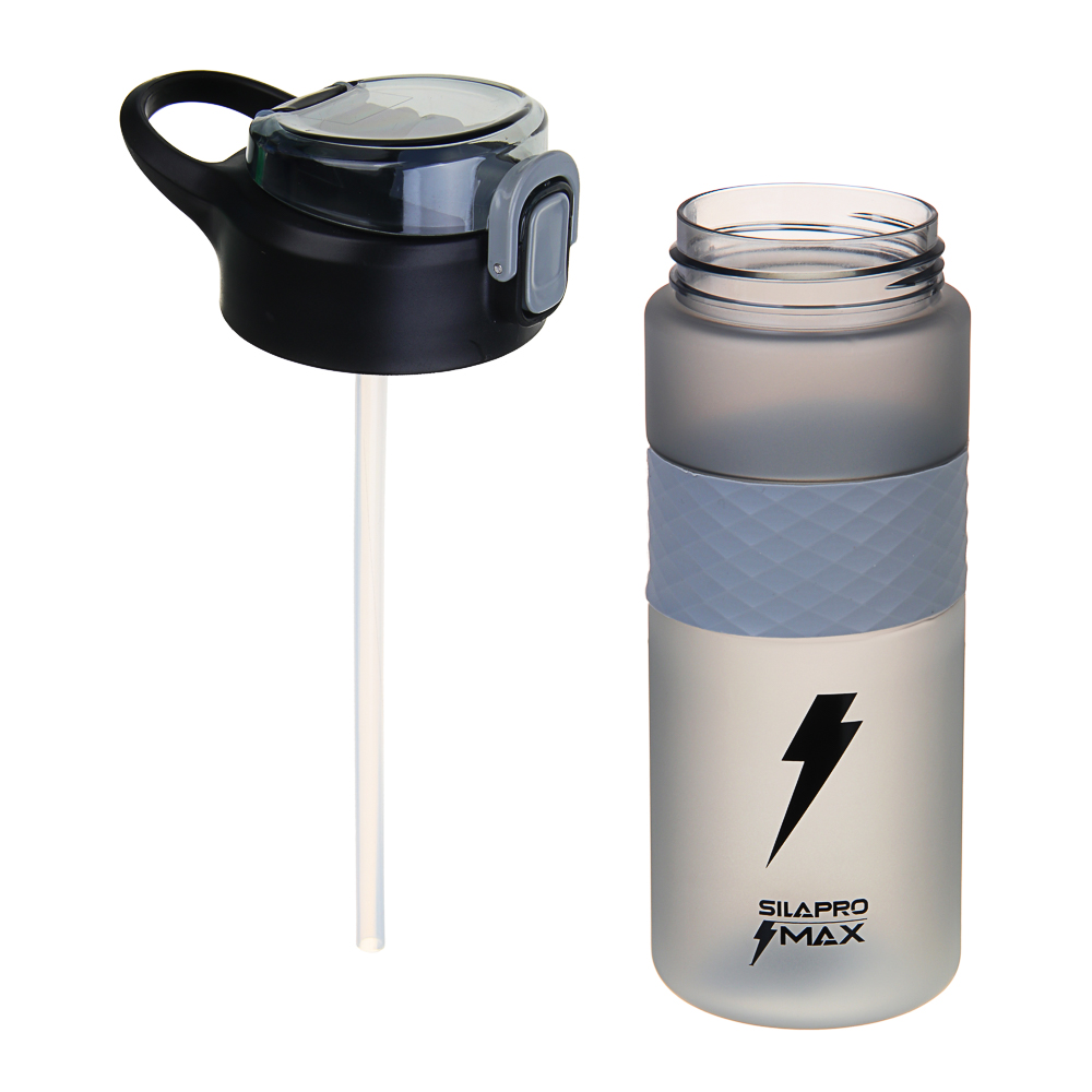SILAPRO MAX Бутылка спортивная с замком, ULTIMATE GREY, 700мл, PC, арт.№ 088-031