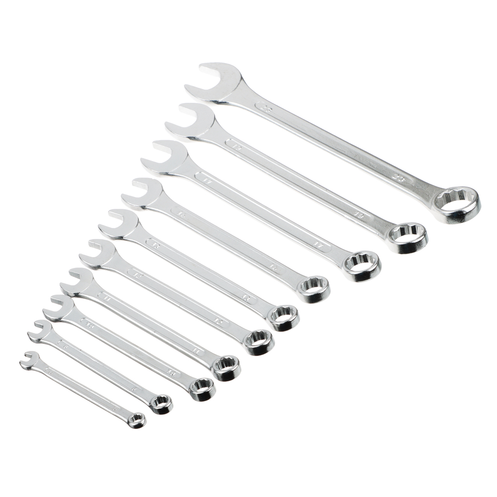 РОКОТ Набор ключей комб. оцинк. в пласт. подвесе 10 пр. (6, 8, 10, 11, 12, 13, 14, 17, 19, 22 мм), арт.№ 736-012