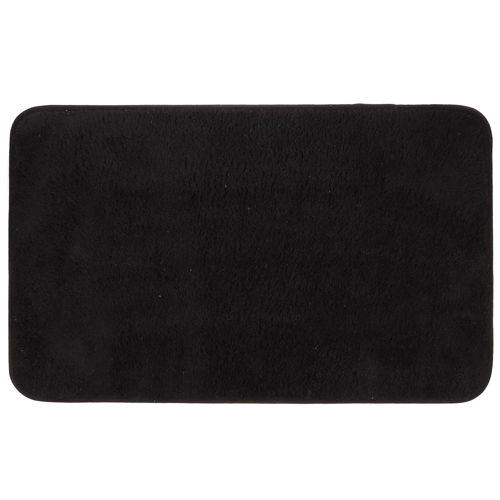 Коврик для ванной 50х80см PING, BLACK2, чёрный, полиэстер, SWM-4014-BLK-B, арт.№ 462-818
